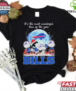 It’s The Most Wonderful Time Of The Years Peanuts Characters X Buffalo Bills Merry Christmas Shirt
