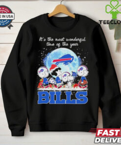 It’s The Most Wonderful Time Of The Years Peanuts Characters X Buffalo Bills Merry Christmas Shirt