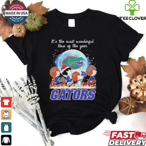 It’s The Most Wonderful Time Of The Years Peanuts Characters X Florida Gators Merry Christmas Shirt