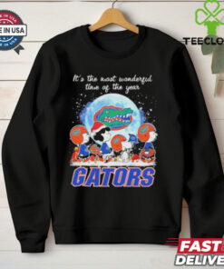 It’s The Most Wonderful Time Of The Years Peanuts Characters X Florida Gators Merry Christmas Shirt
