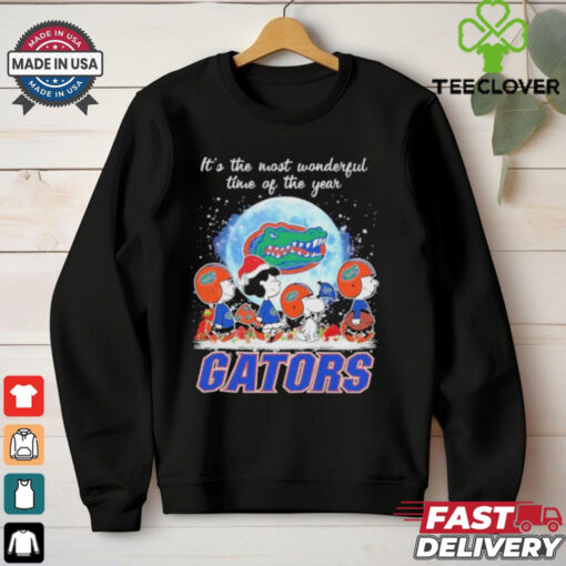 It’s The Most Wonderful Time Of The Years Peanuts Characters X Florida Gators Merry Christmas Shirt
