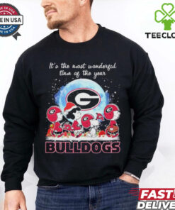 It’s The Most Wonderful Time Of The Years Peanuts Characters X Georgia Bulldogs Merry Christmas Shirt 1 It’s The Most Wonderful Time Of The Years Peanuts Characters X Georgia Bulldogs Merry Christmas Shirt