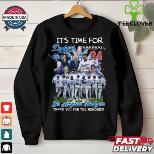 It’s Time For Dodgers Baseball Vin Scully Fernando Valenzuela Shirt