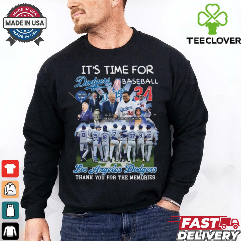 It’s Time For Dodgers Baseball Vin Scully Fernando Valenzuela Shirt It’s Time For Dodgers Baseball Vin Scully Fernando Valenzuela Shirt