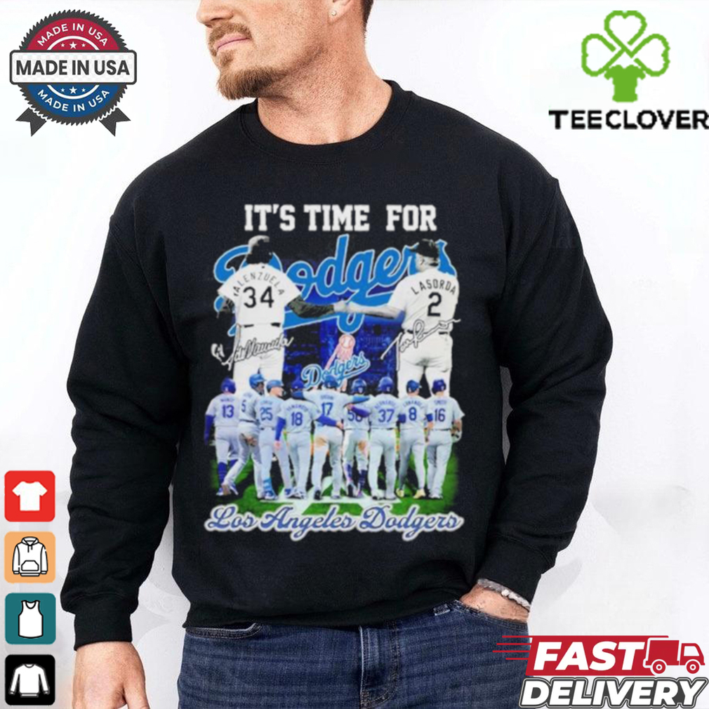 It’s Time For Fernando Valenzuela And Lasorda Los Angeles Dodgers Shirt It’s Time For Fernando Valenzuela And Lasorda Los Angeles Dodgers Shirt