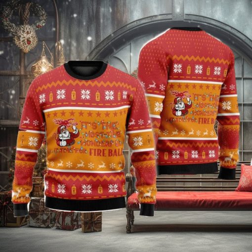It’s Time For Fireball Whiskey 3D Ugly Christmas Sweater Men And Women Christmas Gift