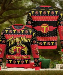 It’s Turbo Time! Turbo Man Jingle All the Way Ugly Sweater