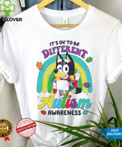 It’s ok to be different Autism Awareness Bluey support shirt