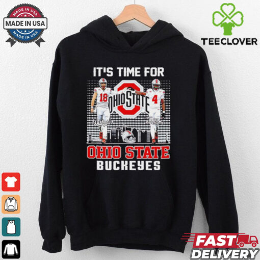 It’s time for Ohio State Buckeyes football Will Howard and Jeremiah Smith signatures skyline shirt