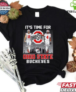 It’s time for Ohio State Buckeyes football Will Howard and Jeremiah Smith signatures skyline shirt