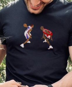 Iverson crosses over Jordan NBA shirt