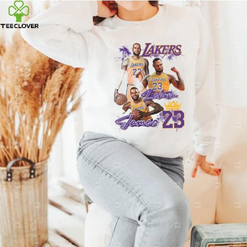 Lebron James T hoodie, sweater, longsleeve, shirt v-neck, t-shirt, 23 Lakers Shirt, Los Angeles Lakers Shirt, NBA Team Lakers T Shirt