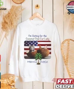 I‘m voting for the Coconut Tree Cat Lady Harris Walz 2024 American flag shirt 2 I‘m voting for the Coconut Tree Cat Lady Harris Walz 2024 American flag shirt