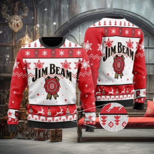 J I M B E A M Beer Lover Gift 3d All Over Printed Ugly Christmas Sweater