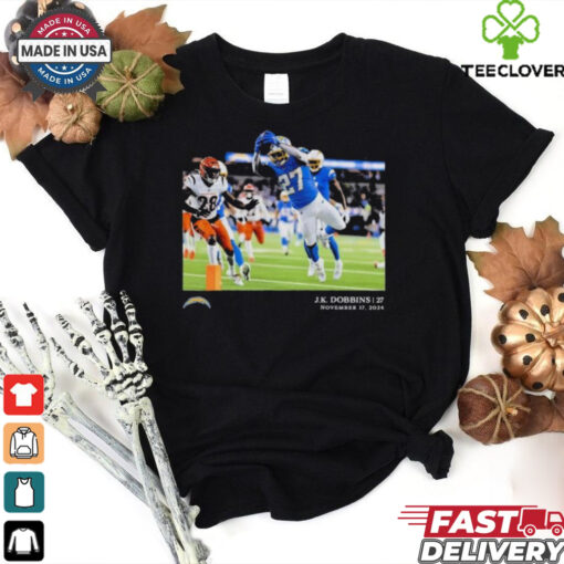 J.K. Dobbins 27 November 17 Los Angeles Chargers NFL Flash Features Week 11 T Shirt