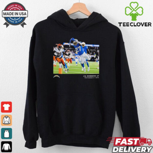 J.K. Dobbins 27 November 17 Los Angeles Chargers NFL Flash Features Week 11 T Shirt