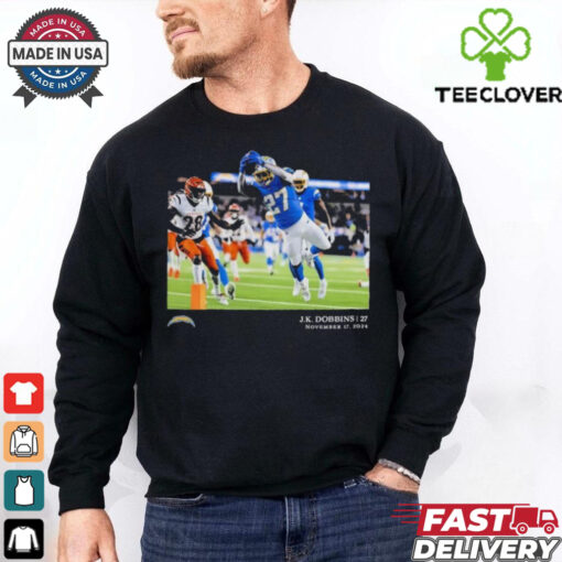 J.K. Dobbins 27 November 17 Los Angeles Chargers NFL Flash Features Week 11 T Shirt
