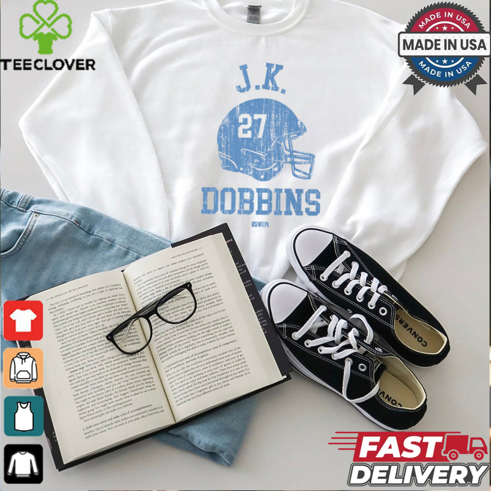 J.K. Dobbins Los Angeles C Helmet shirt J.K. Dobbins Los Angeles C Helmet shirt