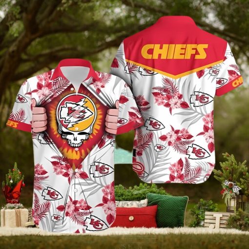 NFL Kansas City Chiefs Skull Hawaiian Shirt