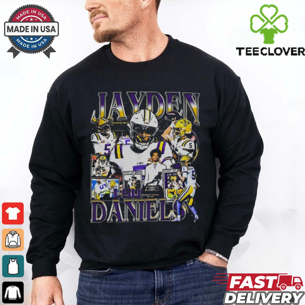 JAYDEN DANIELS TEE, America football T shirt JAYDEN DANIELS TEE, America football T shirt