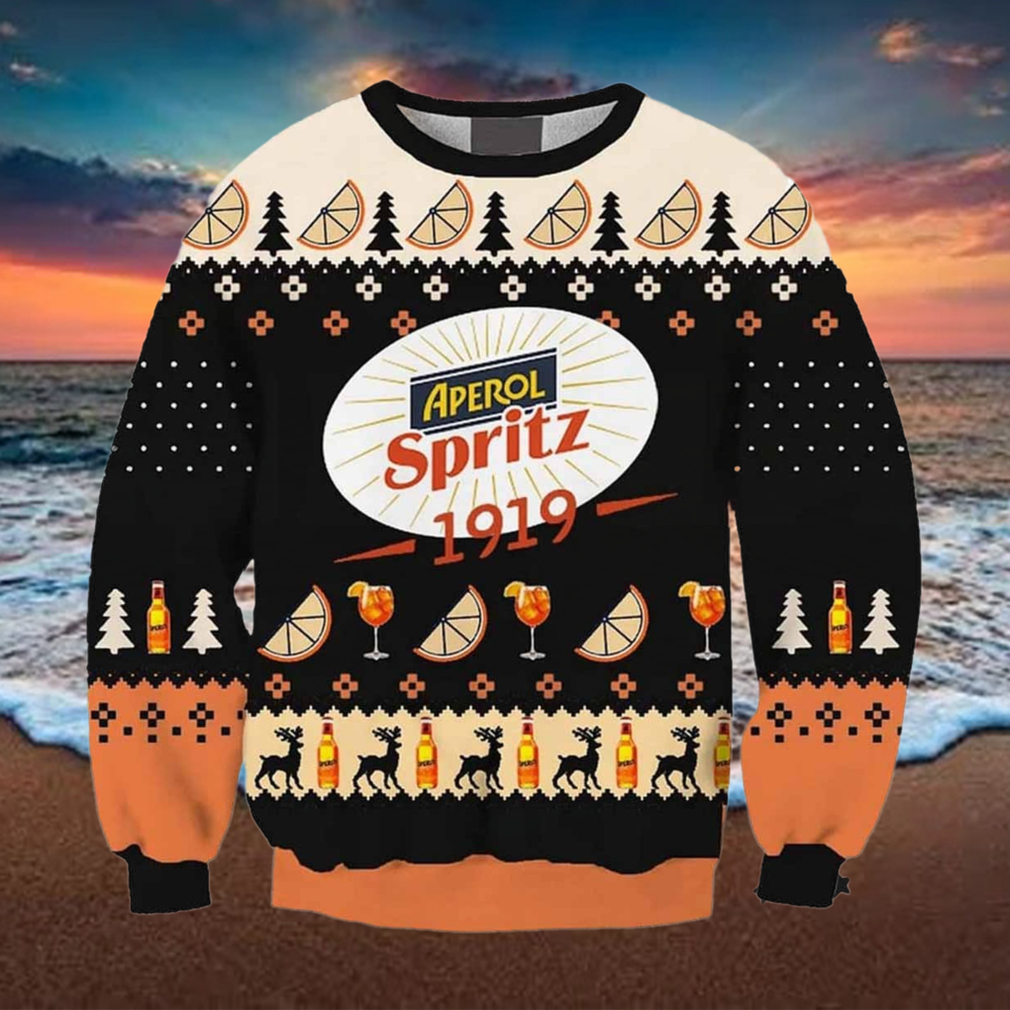 Aperol Spritz 1919 Ugly Christmas Sweater Aperol Spritz 1919 Ugly Christmas Sweater