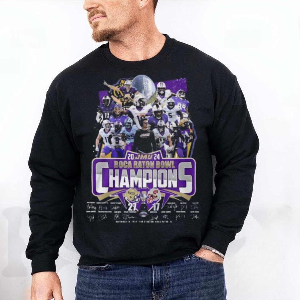 JMU 2024 Boca Raton Bowl Champions Limited 2D T Shirt JMU 2024 Boca Raton Bowl Champions Limited 2D T Shirt