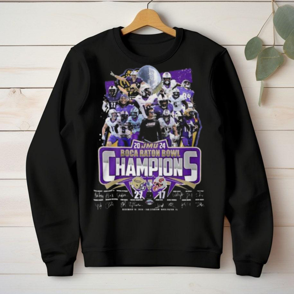 JMU 2024 Boca Raton Bowl Champions Limited 2D T Shirt JMU 2024 Boca Raton Bowl Champions Limited 2D T Shirt