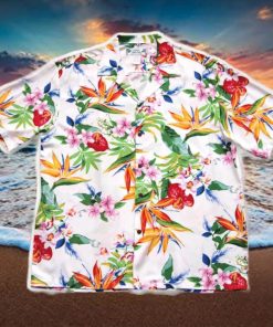JUNGLE WHITE HAWAIIAN RAYON SHIRT