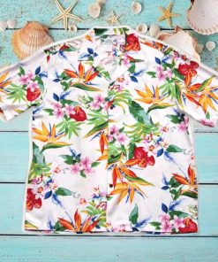 JUNGLE WHITE HAWAIIAN RAYON SHIRT