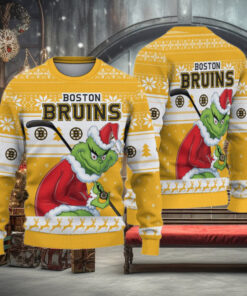 Boston Bruins Grinch Christmas Ugly Sweater