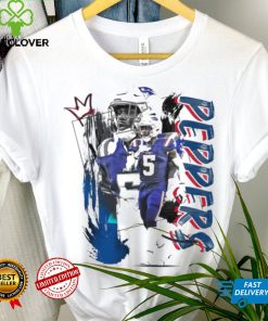 Jabrill Peppers number 5 New England Patriots football player pose poster shirt