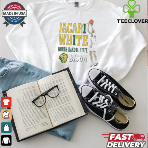 Jacari White 11 North Dakota State Bison cartoon shirt