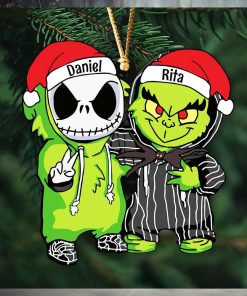 Jack And Grinch Christmas Gifts Ornament