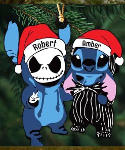 Jack And Stitch Christmas Gifts Ornament