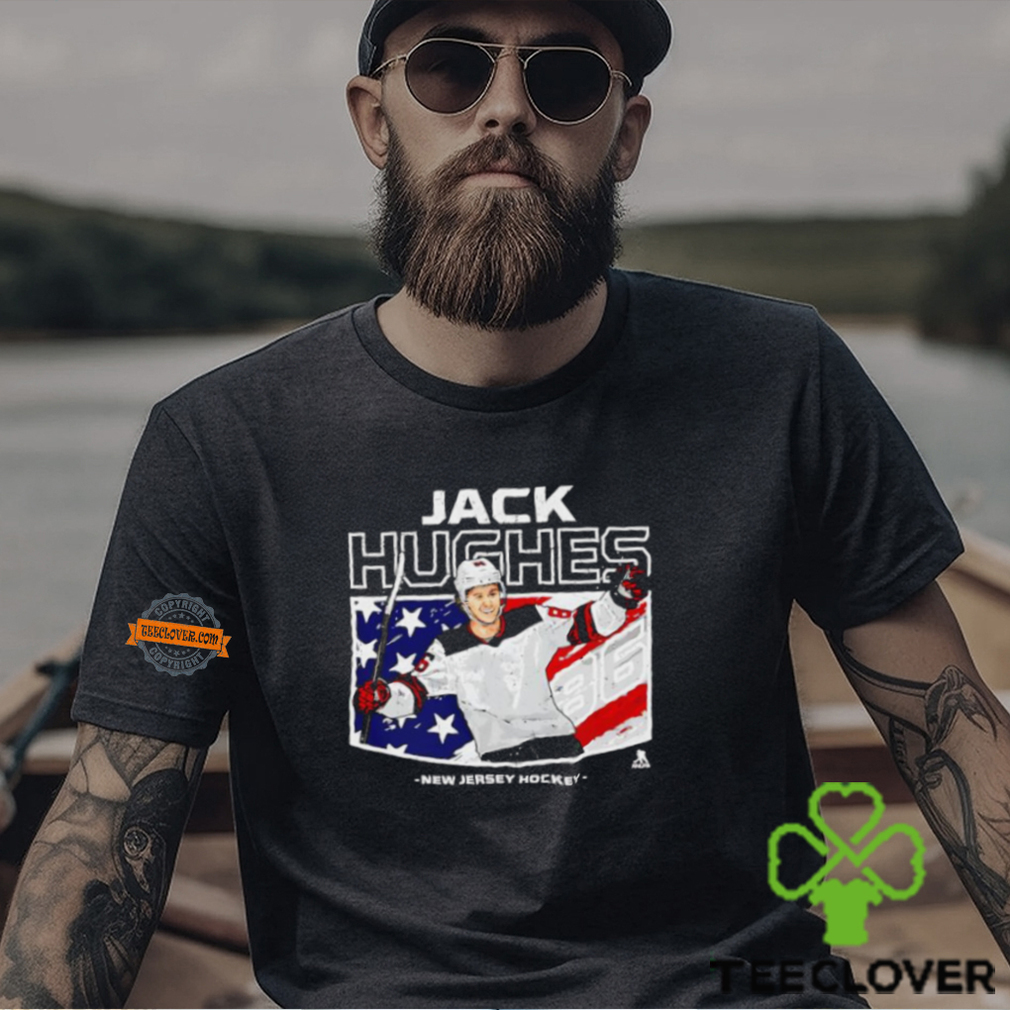 Jack Hughes New Jersey Devils American flag shirt Jack Hughes New Jersey Devils American flag shirt