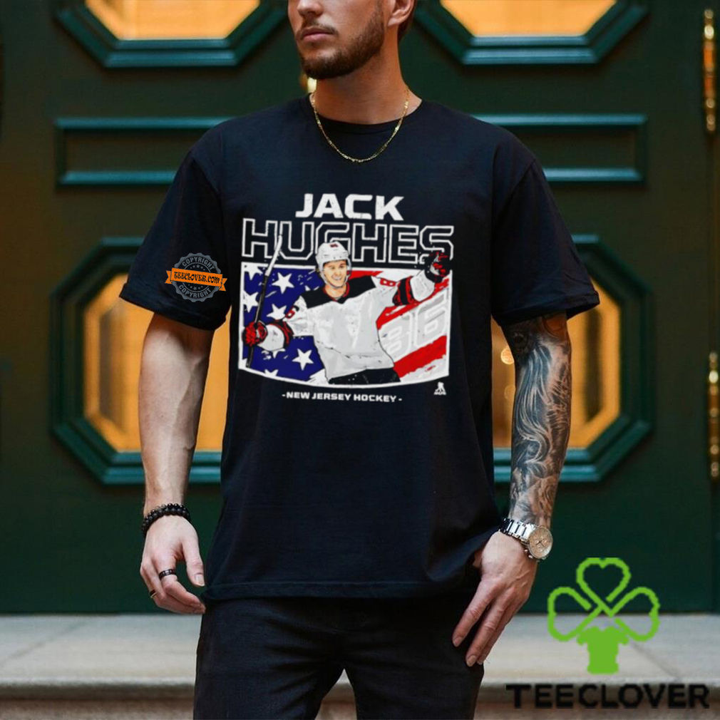 Jack Hughes New Jersey Devils American flag shirt Jack Hughes New Jersey Devils American flag shirt