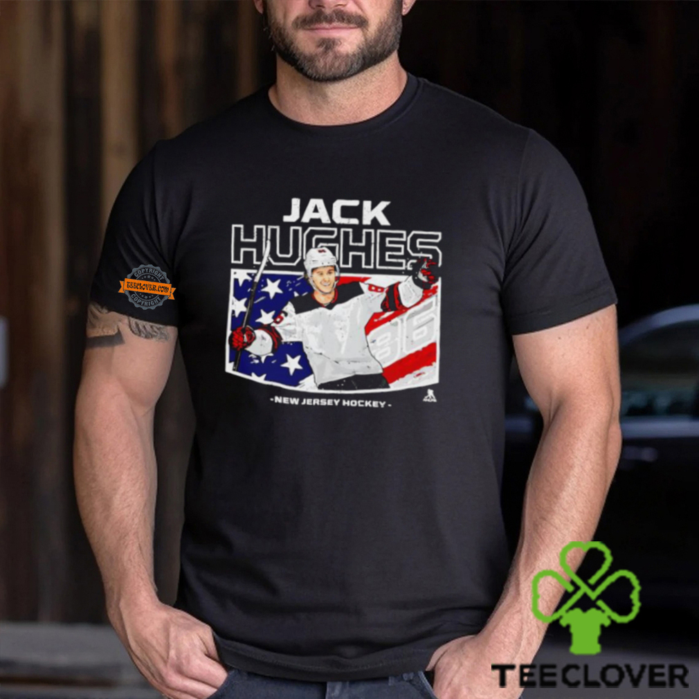 Jack Hughes New Jersey Devils American flag shirt Jack Hughes New Jersey Devils American flag shirt