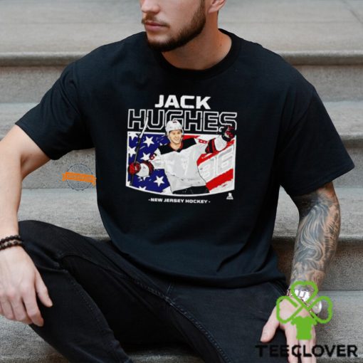 Jack Hughes New Jersey Devils American flag shirt