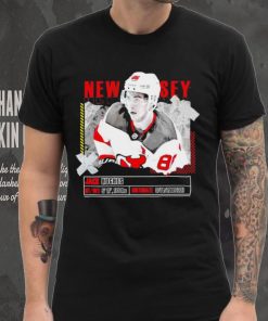 Jack Hughes New Jersey Devils ice hockey player information paper shirt
