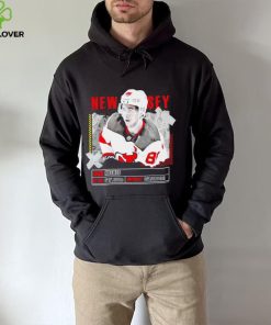Jack Hughes New Jersey Devils ice hockey player information paper shirt 3 Jack Hughes New Jersey Devils ice hockey player information paper shirt