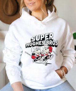Jack Hughes and Luke Hughes Super Hughes Bros hockey players funny shirt