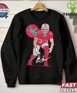 Jack Sawyer Ohio State Buckeyes sketch signature shirt