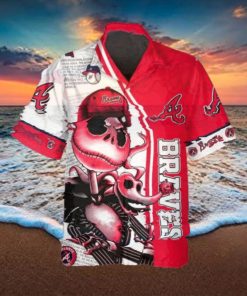 Jack Skeleton Atlanta Braves Hawaiian Shirt, Atlanta Braves Aloha Shirt, MLB Hawaiian Shirt