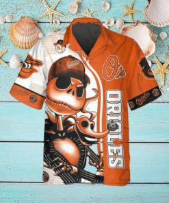 Jack Skeleton Baltimore Orioles Hawaiian Shirt, Baltimore Orioles Aloha Shirt, MLB Hawaiian Shirt