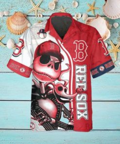 Jack Skeleton Boston Red Sox Hawaiian Shirt, Red Sox Aloha Shirt, MLB Hawaiian Shirt