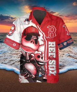 Jack Skeleton Boston Red Sox Hawaiian Shirt, Red Sox Aloha Shirt, MLB Hawaiian Shirt