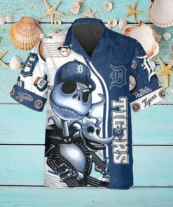 Jack Skeleton Detroit Tigers Hawaiian Shirt, Detroit Tigers Aloha Shirt, MLB Hawaiian Shirt