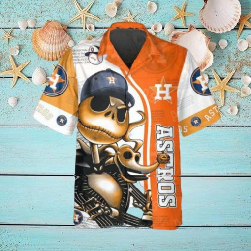 Jack Skeleton Houston Astros Hawaiian Shirt, Houston Astros Aloha Shirt, MLB Hawaiian Shirt