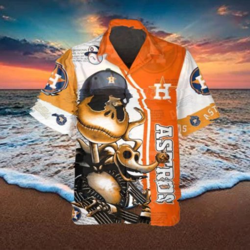 Jack Skeleton Houston Astros Hawaiian Shirt, Houston Astros Aloha Shirt, MLB Hawaiian Shirt