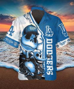 Jack Skeleton Los Angeles Dodgers Hawaiian Shirt, Dodgers Aloha Shirt, MLB Hawaiian Shirt